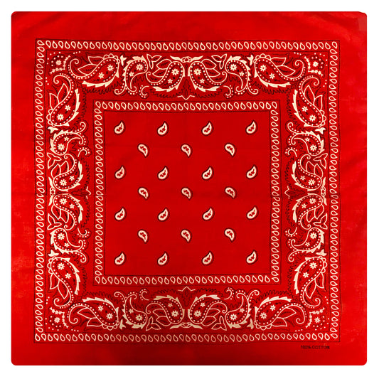 Hot Leathers BAP1009 Classic Red Paisley Bandana