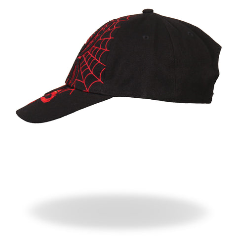 Hot Leathers BCA1014 Black Widow Ball Cap