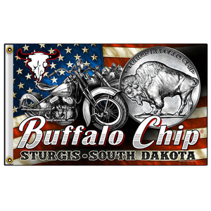 Official 2016 Buffalo Chip Nickle Flag