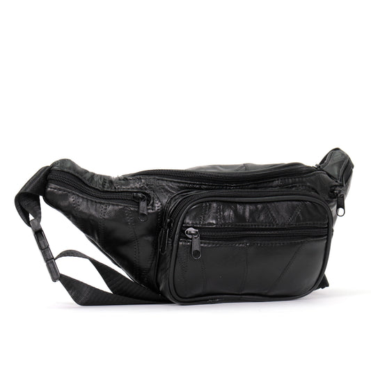 Hot Leathers BGA1002 Black Lambskin Belly Pouch
