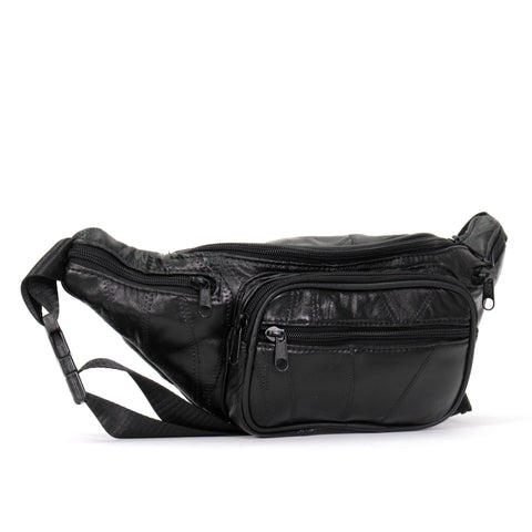 Hot Leathers BGA1002 Black Leather Belly Pouch