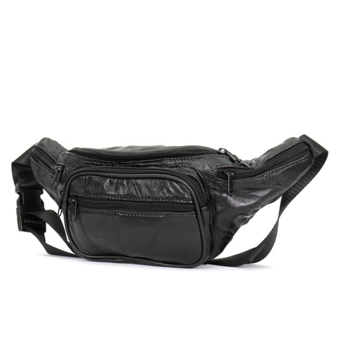 Hot Leathers BGA1002 Black Lambskin Belly Pouch