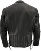 M-Boss Motorcycle Apparel BOS11510 Men’s ‘Speed’ Black Cowhide Motorcycle Leather Jacket