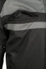 M Boss Motorcycle Apparel BOS11700 Black Men's Nylon Racer Jacket with Reflective Piping