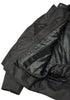 M Boss Motorcycle Apparel BOS11700 Black Men's Nylon Racer Jacket with Reflective Piping