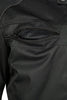 M Boss Motorcycle Apparel BOS11703 Black Men's Black Nylon and Mesh Racer Jacket with Reflective Piping