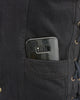 M Boss Motorcycle Apparel BOS13003 Men's Black Denim Snap Front Side Lace Vest with Quick Draw Pocket