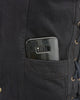 M Boss Motorcycle Apparel BOS13003 Men's Black Denim Snap Front Side Lace Vest with Quick Draw Pocket
