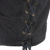 M Boss Motorcycle Apparel BOS13003 Men's Black Denim Snap Front Side Lace Vest with Quick Draw Pocket