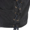 M Boss Motorcycle Apparel BOS13003 Men's Black Denim Snap Front Side Lace Vest with Quick Draw Pocket
