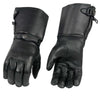 Xelement XG37502D Men's Black USA Deerskin Leather Gauntlet Gloves