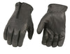 Xelement XG37532 Men's Black Thermal Lined Leather Gloves with Zipper Closure