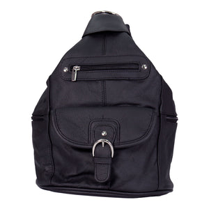 Hot Leathers BPA1011 6 Pocket Leather Backpack Purse