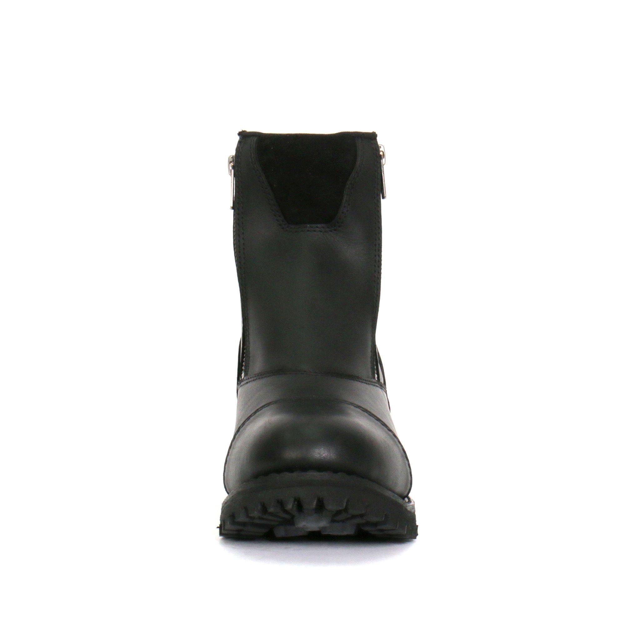 Hot Leathers Ladies Black 6-inch Double Zip Cap Toe Leather Boots BTL1002