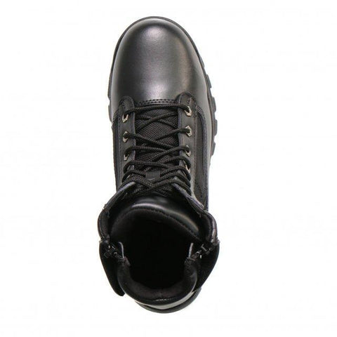 Hot Leathers Men's Black Leather Swat Style Lace Up Boots with Zippers BTM1012