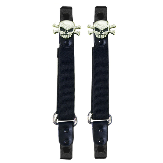 Hot Leathers BUA2016 Skull N' Bones Motorcycle Riding Pant Clips