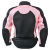 Xelement CF508 Women's 'Guardian' Black and Pink Mesh Jacket with X-Armor Protection