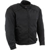 Xelement CF2157 Men's 'Caliber' Black Mesh Motorcycle Jacket with X-Armor Protection