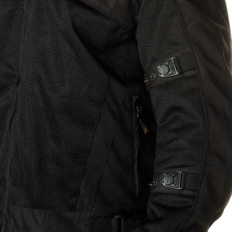 Xelement CF380 Men's 'Devious' Black Mesh Jacket with CE X-Armor Protection
