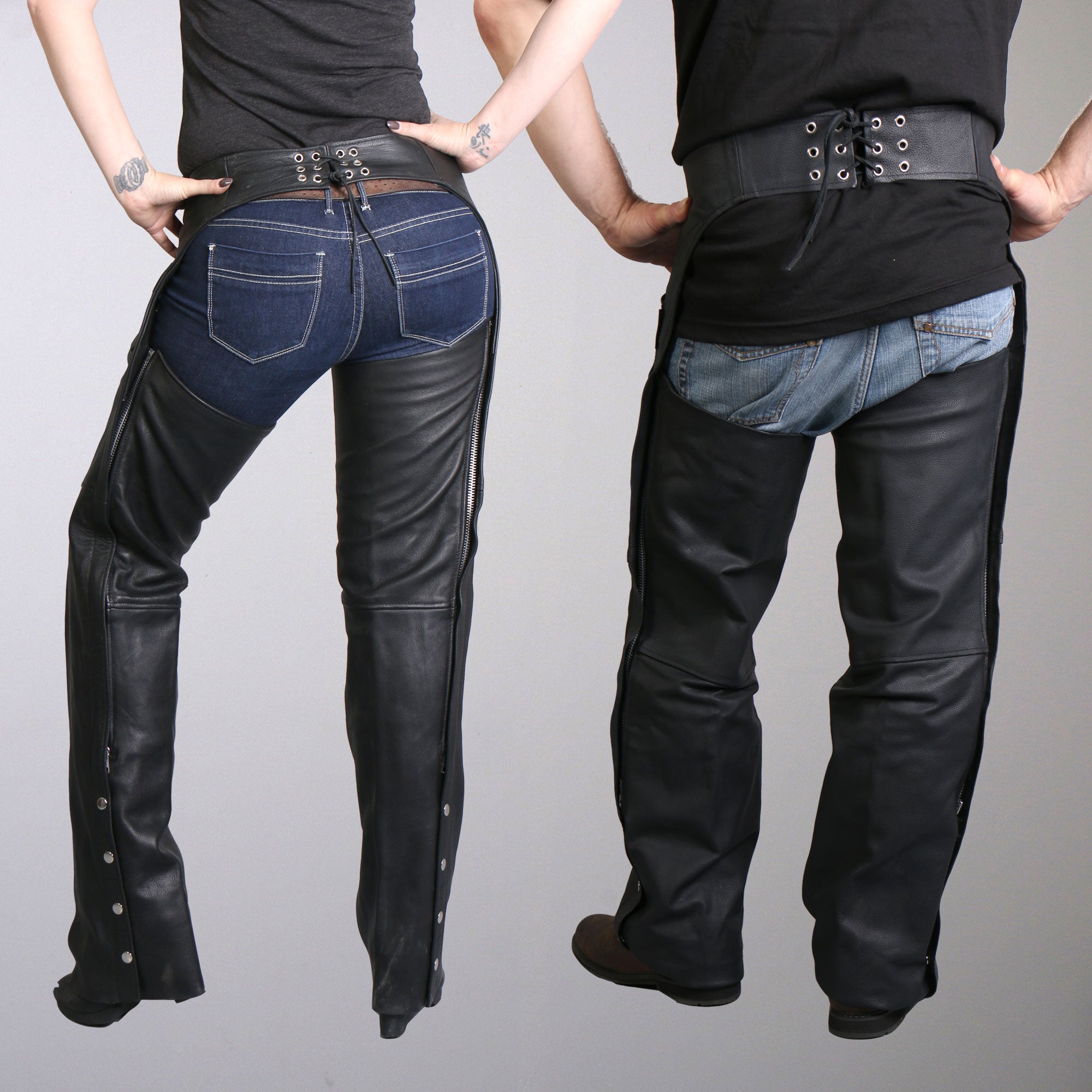 Premium Leather Motorcycle Chaps - Durable & Stylish Premium Leather Motorcycle Chaps - Durable & Stylish
