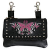 Hot Leathers CPE2007 Clip Pouch Pink Butterfly-8”X5”X1”