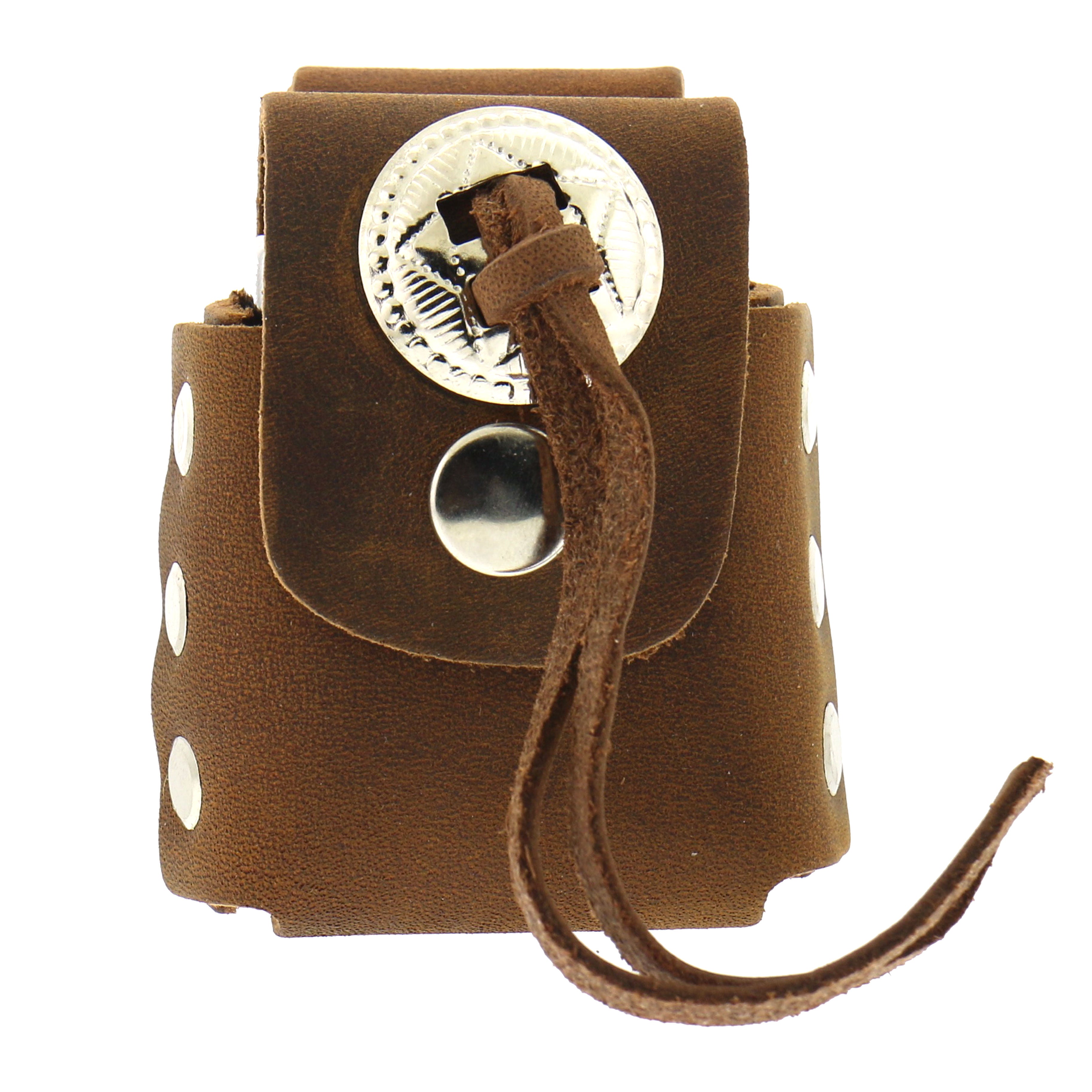 Hot Leathers CSH1002 Brown Lighter Case with Concho