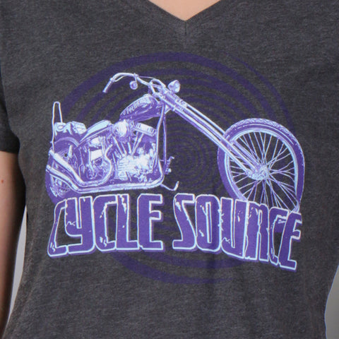 Official Cycle Source CSL1012 Ladies Chopper Vintage Smoke T-Shirt