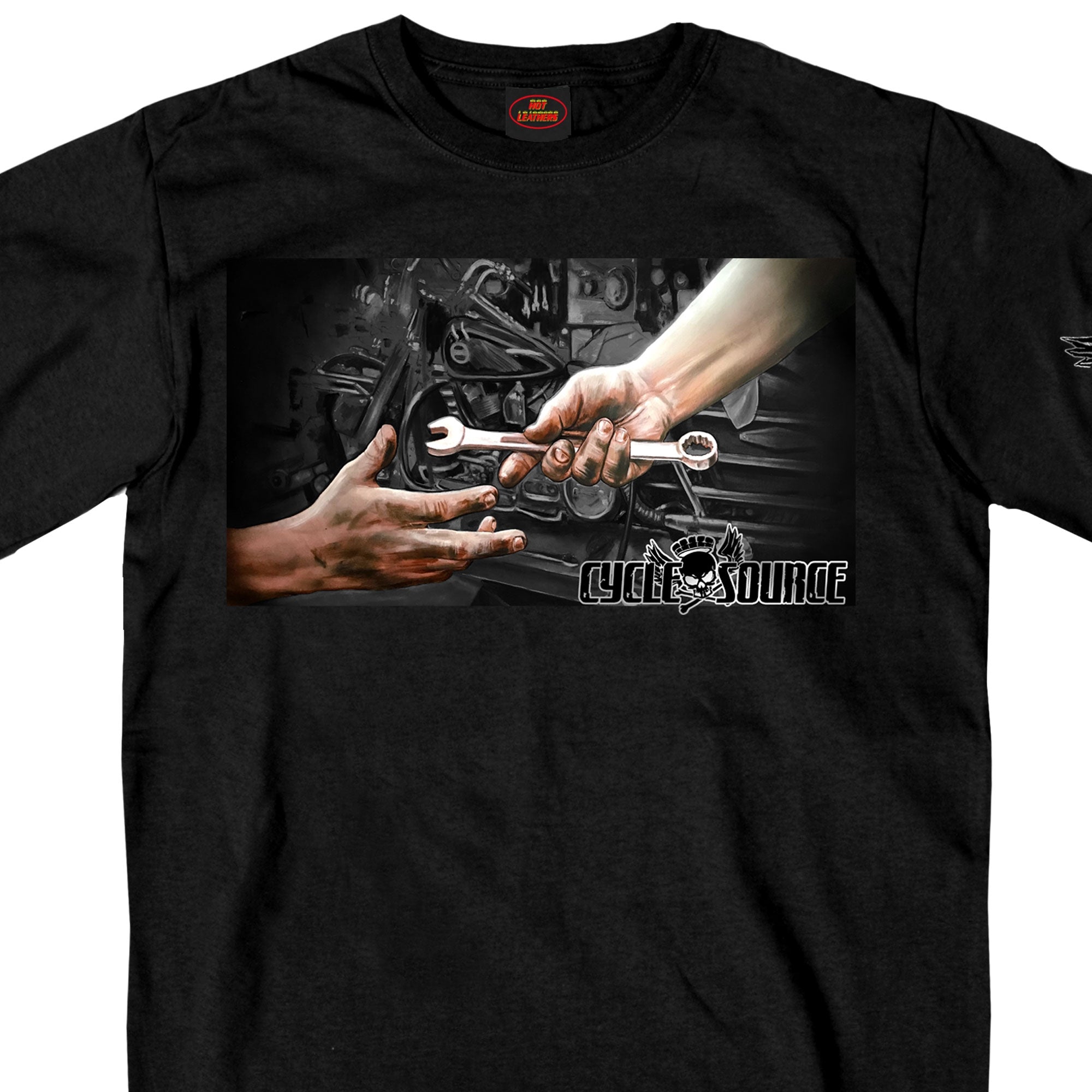 Official Cycle Source Magazine CSM1005 Mens Built Not Bought Black T-Shirt