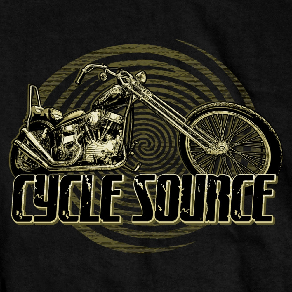 Official Cycle Source Magazine CSM1006 Mens Chopper Black T-Shirt
