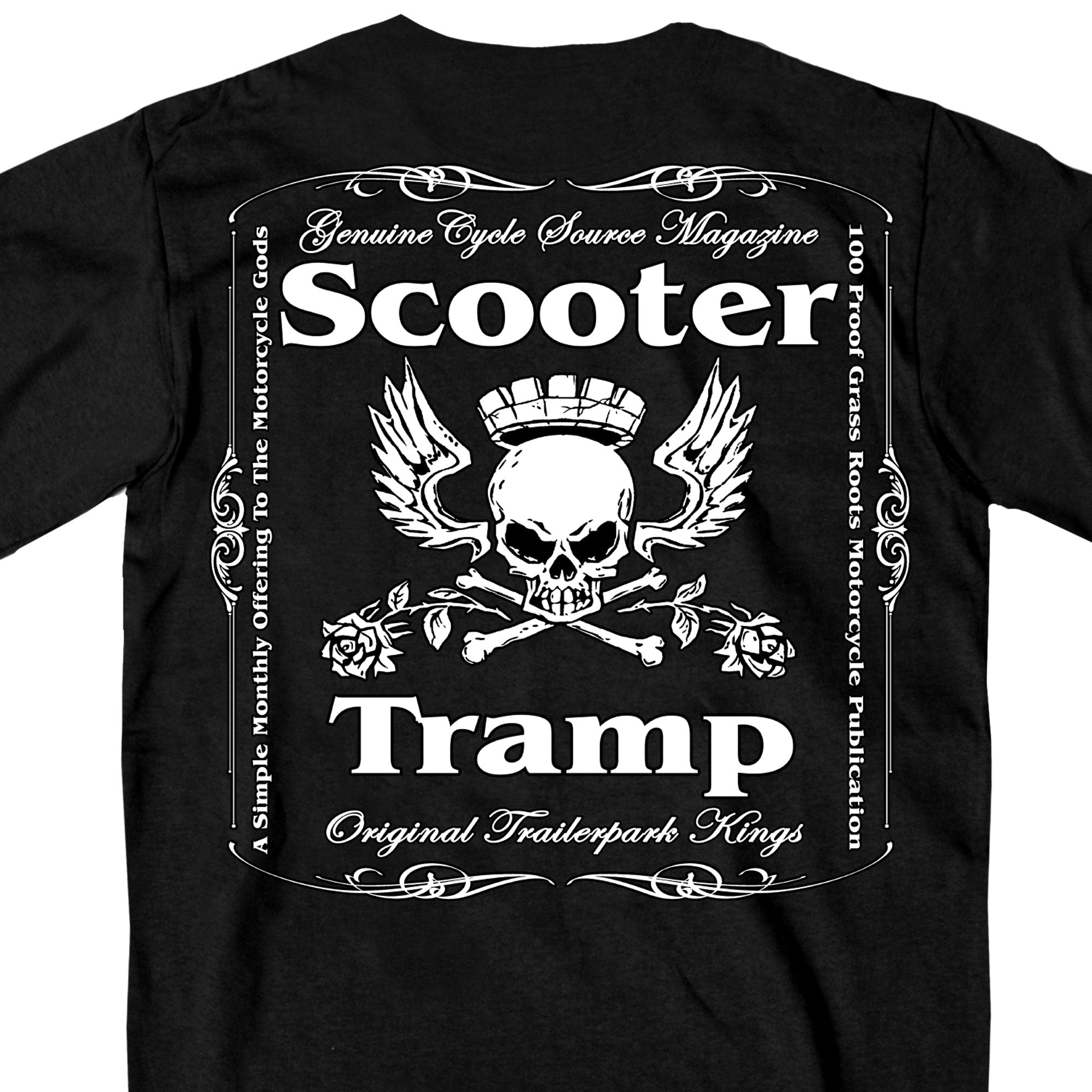 Official Cycle Source Magazine CSM1008 Mens Scooter Tramp Black T-Shirt