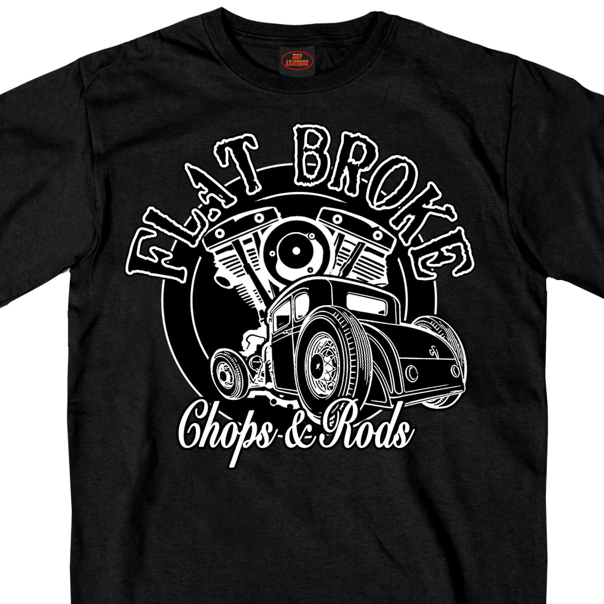 Official Cycle Source Magazine CSM1009 Mens Flat Broke Black T-Shirt