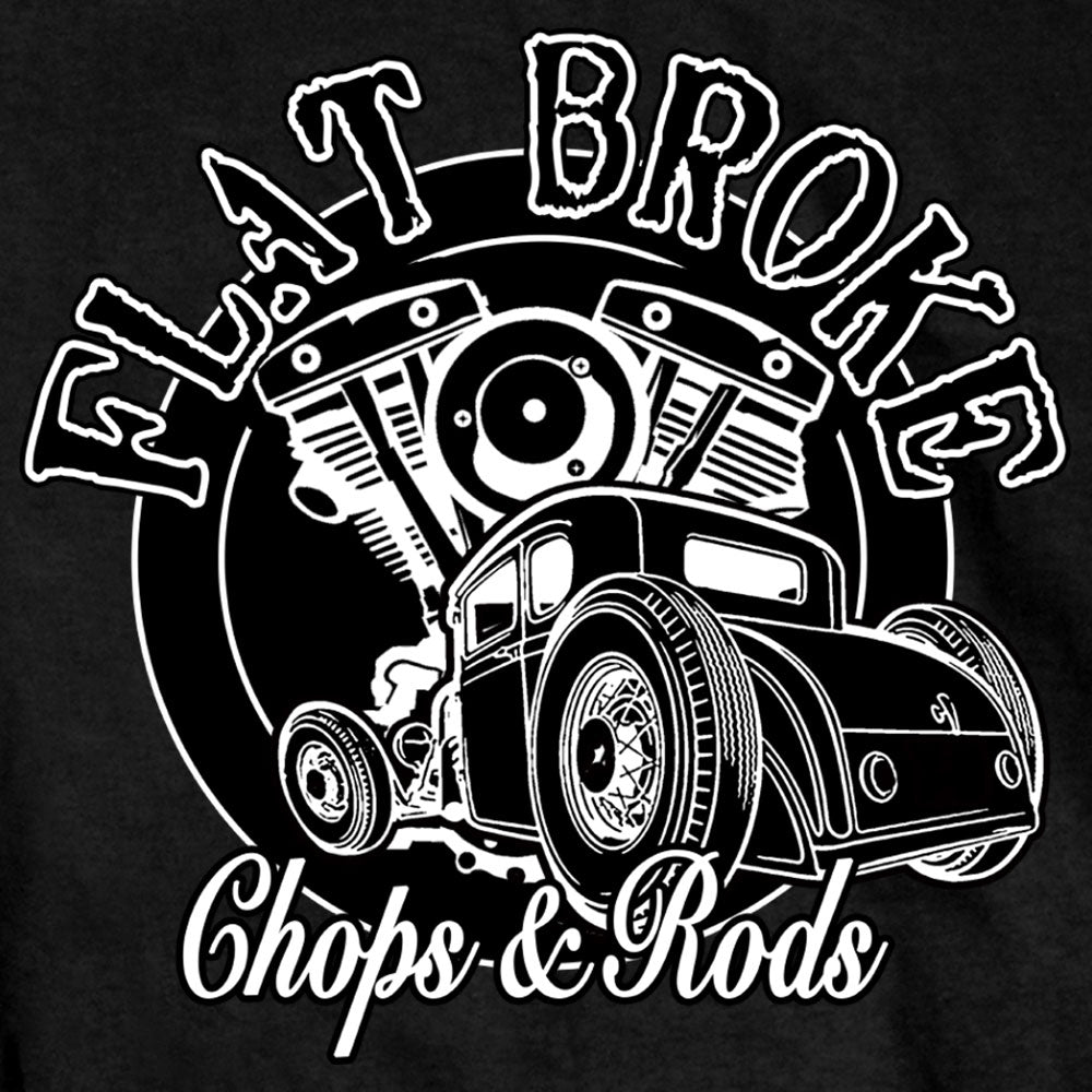 Official Cycle Source Magazine CSM1009 Mens Flat Broke Black T-Shirt