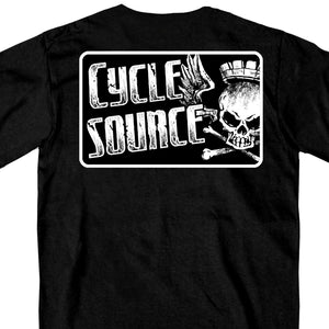 Hot Leathers CSM1015 Official Cycle Source Logo Black T-Shirt