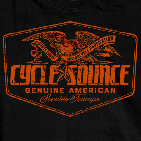Official Cycle Source Magazine CSM2010 Men’s Eagle Black Long Sleeve Black T-Shirt
