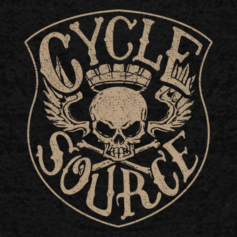 Official Cycle Source Magazine CSM4011 Mens Knucklehead Black Hoodie Sweatshirt