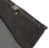 Club Vest CV3004LT Men's Black Denim Collarless Vest with Concealed Snaps and Hidden Zipper