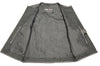 Club Vest CVM3741 Men’s Black Zipper Front Side Lace Leather Vest with Seamless Design