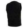 Milwaukee Leather DM1310 Men's Black Denim Classic Snap Front Biker Vest