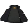 Milwaukee Leather DM1315 Men's Black Denim Classic Side Lace Snap Front Vest