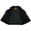 Milwaukee Leather DM1360 Men's Black Side Lace Denim Vest with Chest Pockets