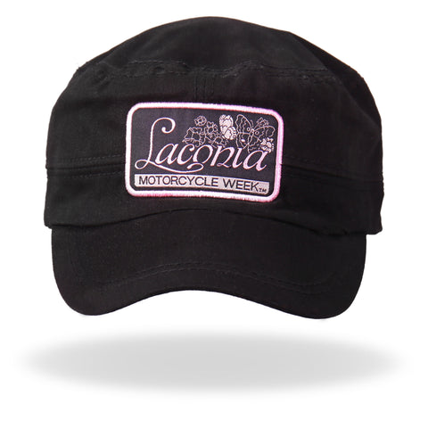 Official Laconia Motorcycle Week Woven Label Ladies Cadet Cap