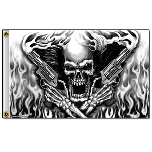 Hot Leathers FGA1024 Assassin Skull Flag
