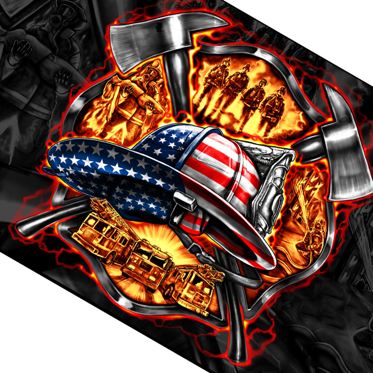 Hot Leathers FGA1056 Fire Fighter Flag