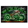 Hot Leathers FGA1062 Skeleton Cycle Full Size Biker Flag