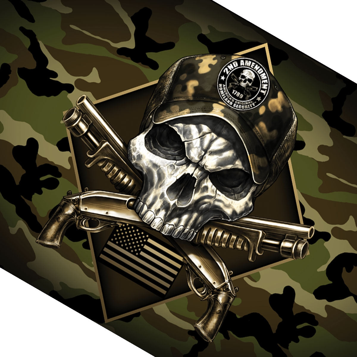 Hot Leathers FGA1072 Camo Skull Flag