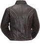 First Manufacturing FIL159NOCZ Women's Black Scarlett Motorcycle Leather Jacket