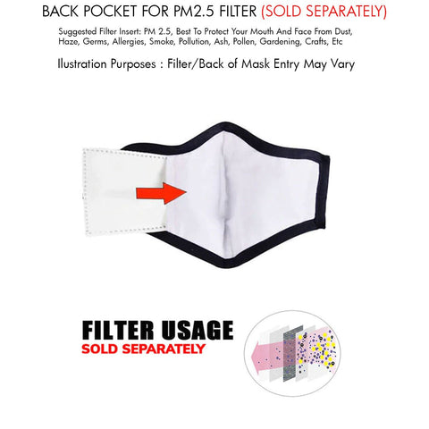 Milwaukee MP7924FM 'Blue Checkered' 100 % Cotton Protective Face Mask with Optional Filter Pocket
