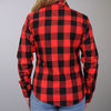 Hot Leathers FLL3002 Ladies Black and Red Long Sleeve Flannel