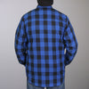 Hot Leathers FLM2006 Mens Black and Blue Long Sleeve Flannel Shirt