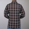 Hot Leathers FLM2008 Mens Brown Black and White Long Sleeve Flannel Shirt